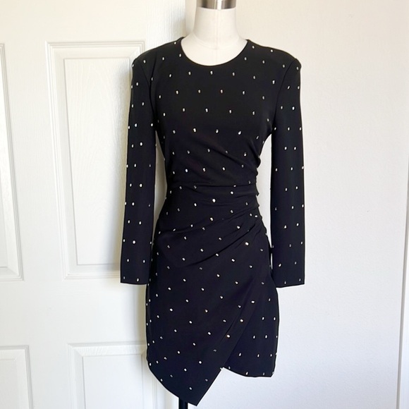 A.L.C. Lana Studded Long-Sleeve Mini Dress - Picture 4 of 12